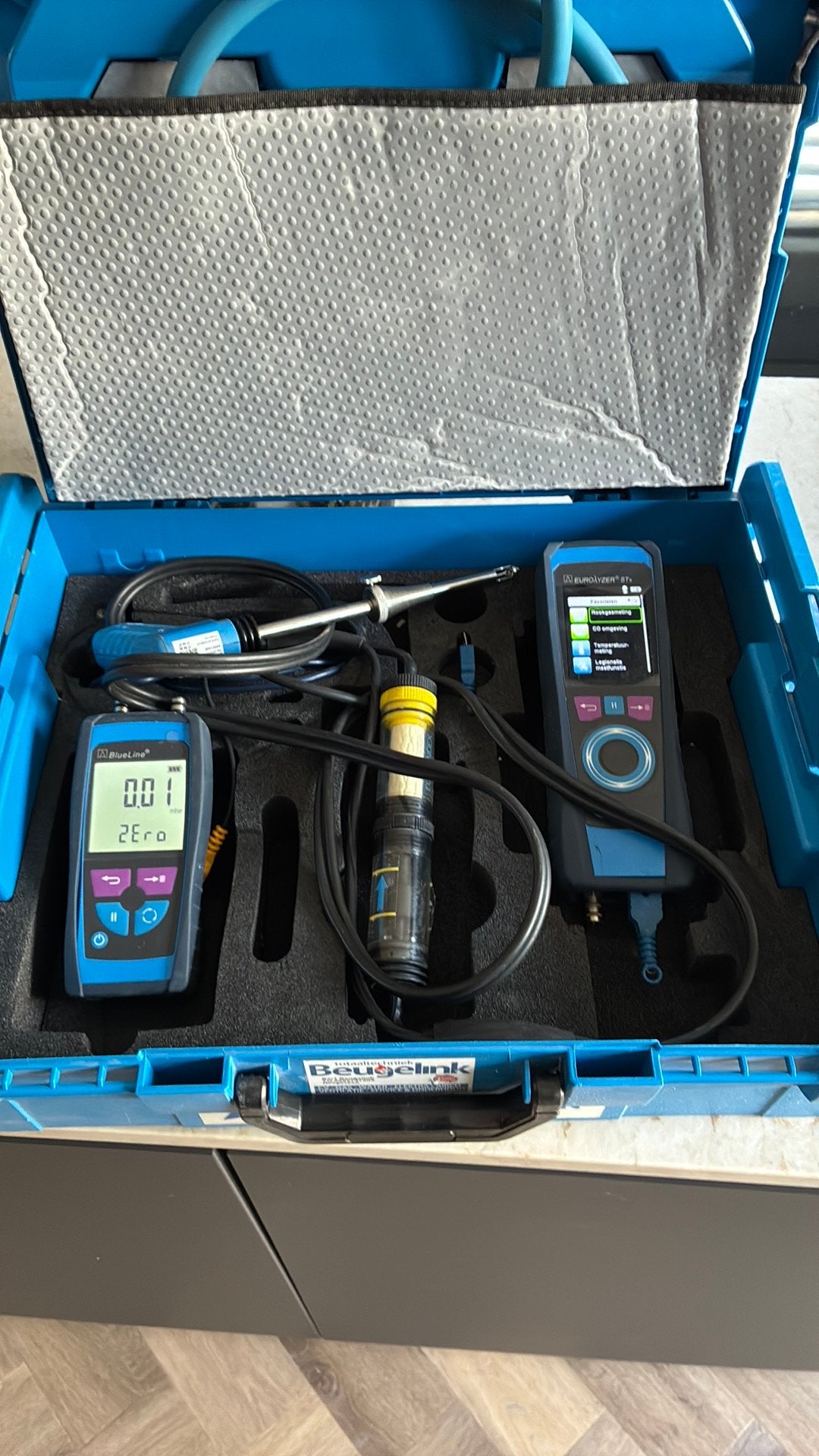 Euroindex rookgas en gas druk meter set, Ophalen of Verzenden, Zo goed als nieuw