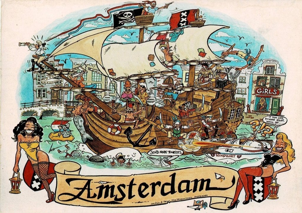 Amsterdam, fantasie, Verzenden, Voor 1920, Ongelopen, Noord-Holland