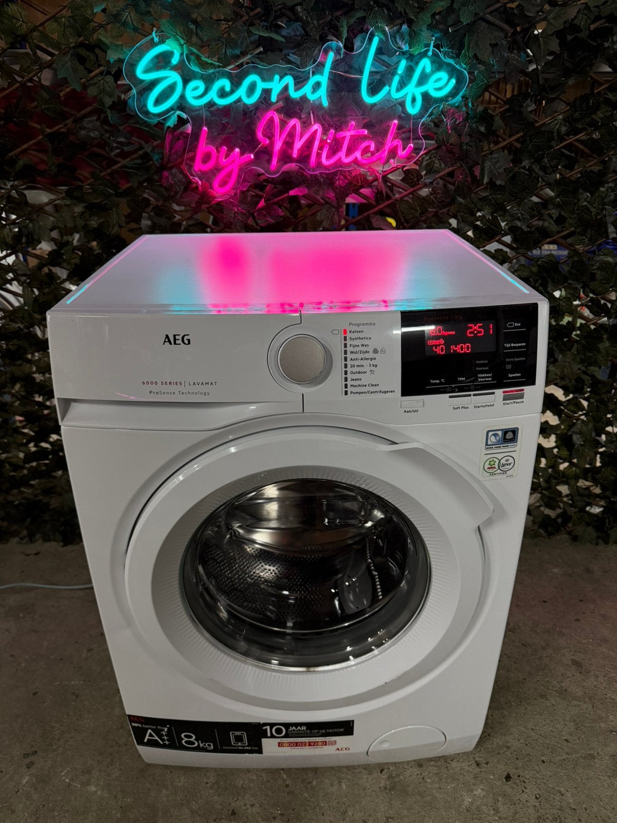 AEG 6000 Series ProSense 8kg Wasmachine (Gratis Bezorgen), Ophalen, 1200 tot 1600 toeren, 8 tot 10 kg, 85 tot 90 cm
