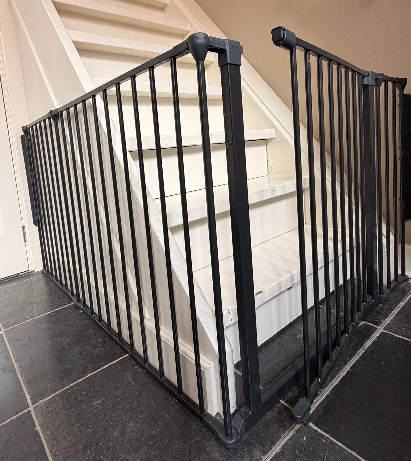BabyDan veiligheidshekje met 3 segmenten, Kinderen en Baby's, Traphekjes, Ophalen of Verzenden, Zo goed als nieuw, Klemhekje, Metaal of IJzer