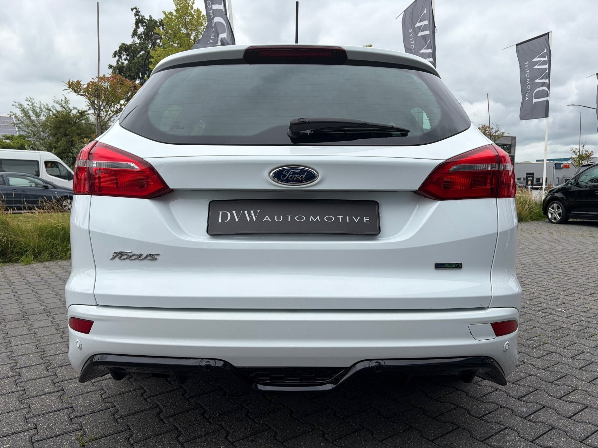 Ford Focus Wagon 1.0 ST-Line Automaat, Auto's, Wit, 3 cilinders, Onderhoudsboekje, 999 cc