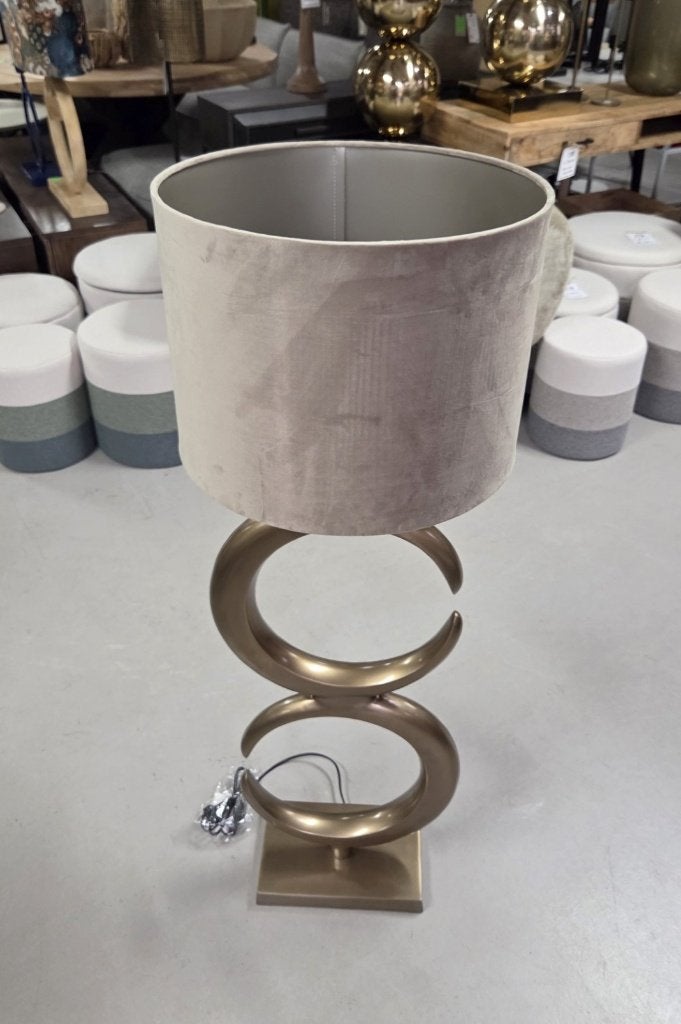 Chique tafellamp lampvoet LUNE Light & Living antiek brons, Nieuw, Metaal, Met schakelaar, E27 (groot)