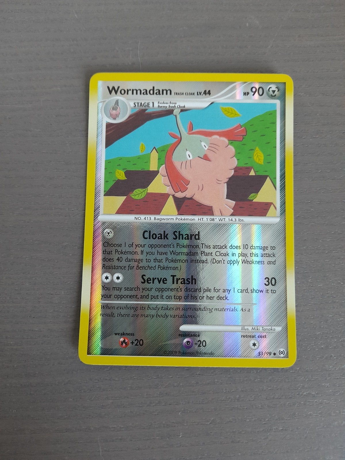 arceus 51/99 wormadam reverse, Ophalen of Verzenden, Gebruikt, Losse kaart, Foil