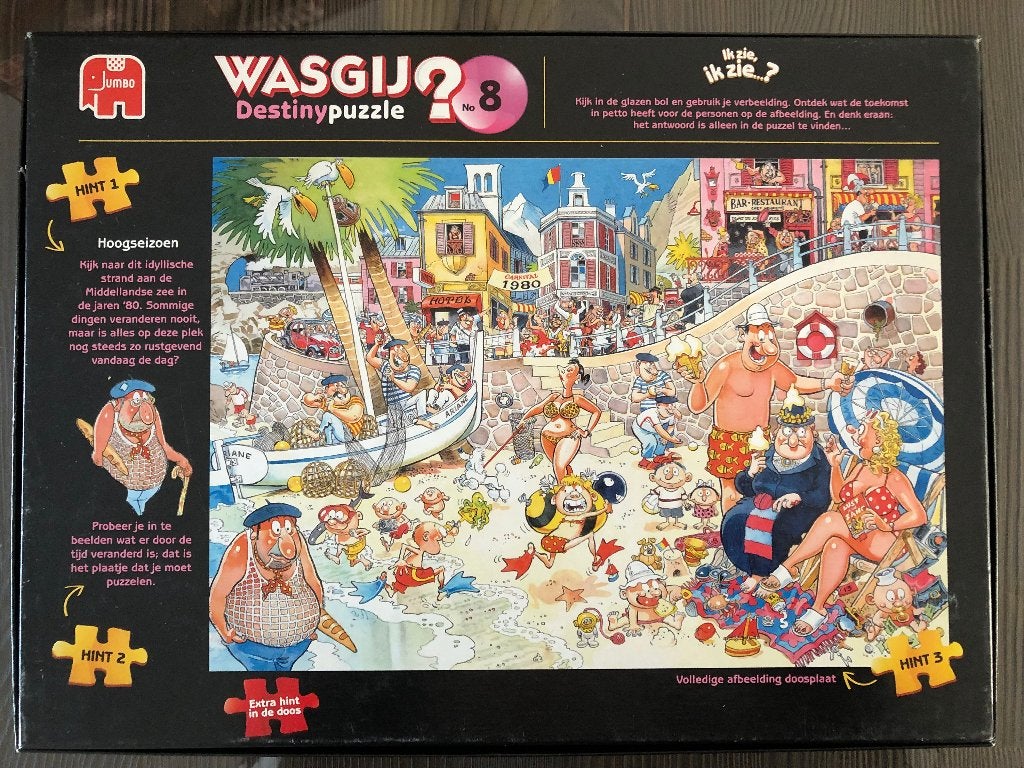 Wasgij Destiny 8 Hoogseizoen, Verzenden, 500 t/m 1500 stukjes, Zo goed als nieuw, Legpuzzel