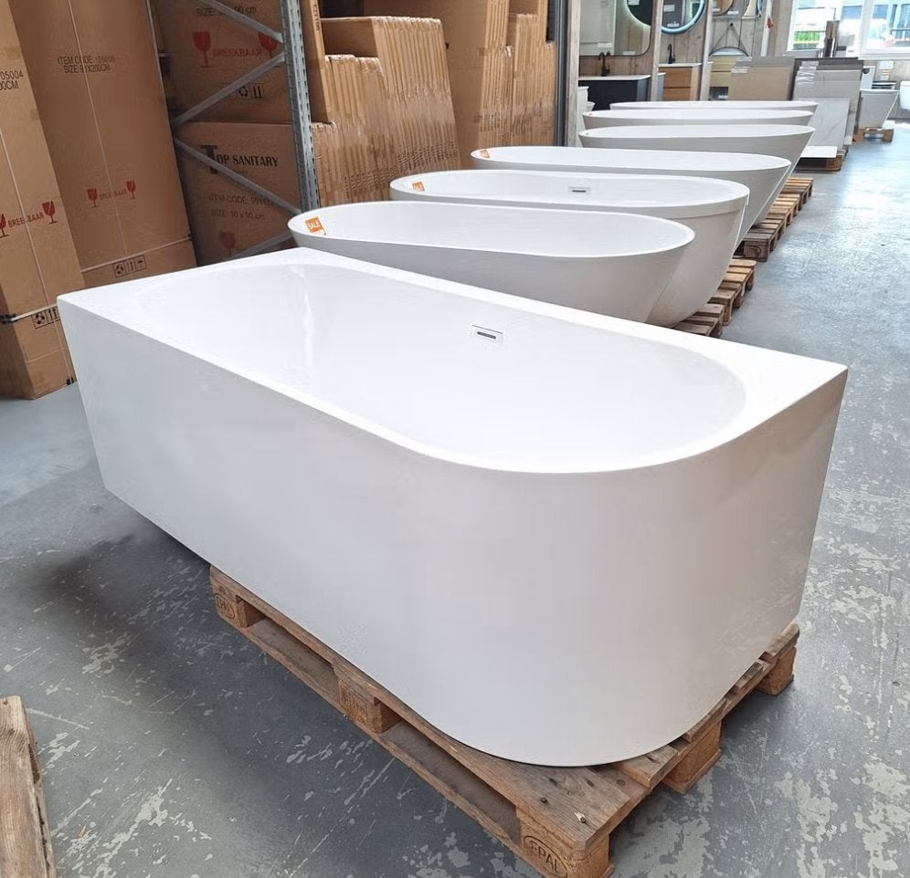 HOEK bad links model half vrijstaand 180x80x60 cm nr349