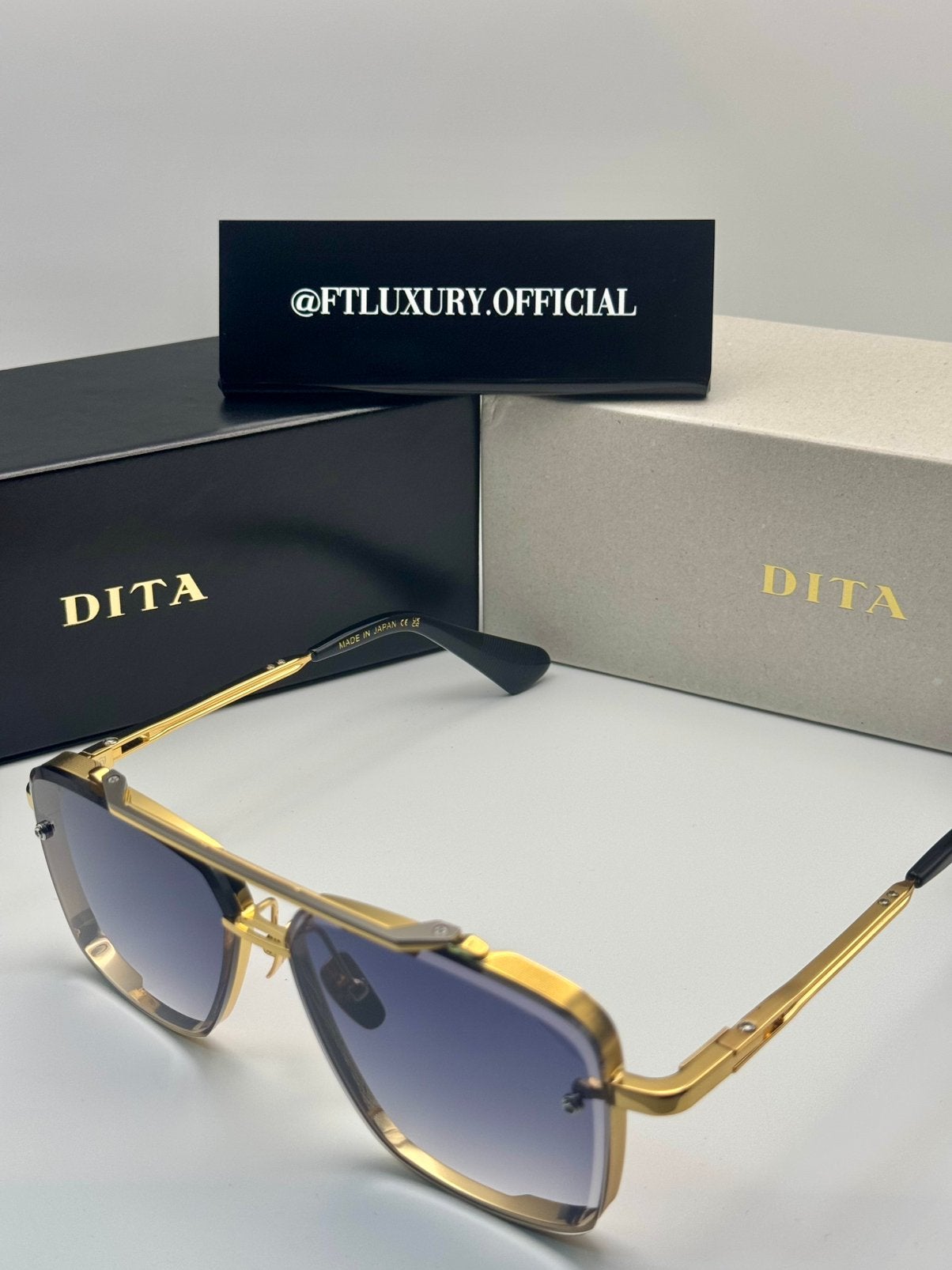 DITA Mach Six Goud/Zwart rhodium, Overige merken, Zonnebril, Zwart, Nieuw