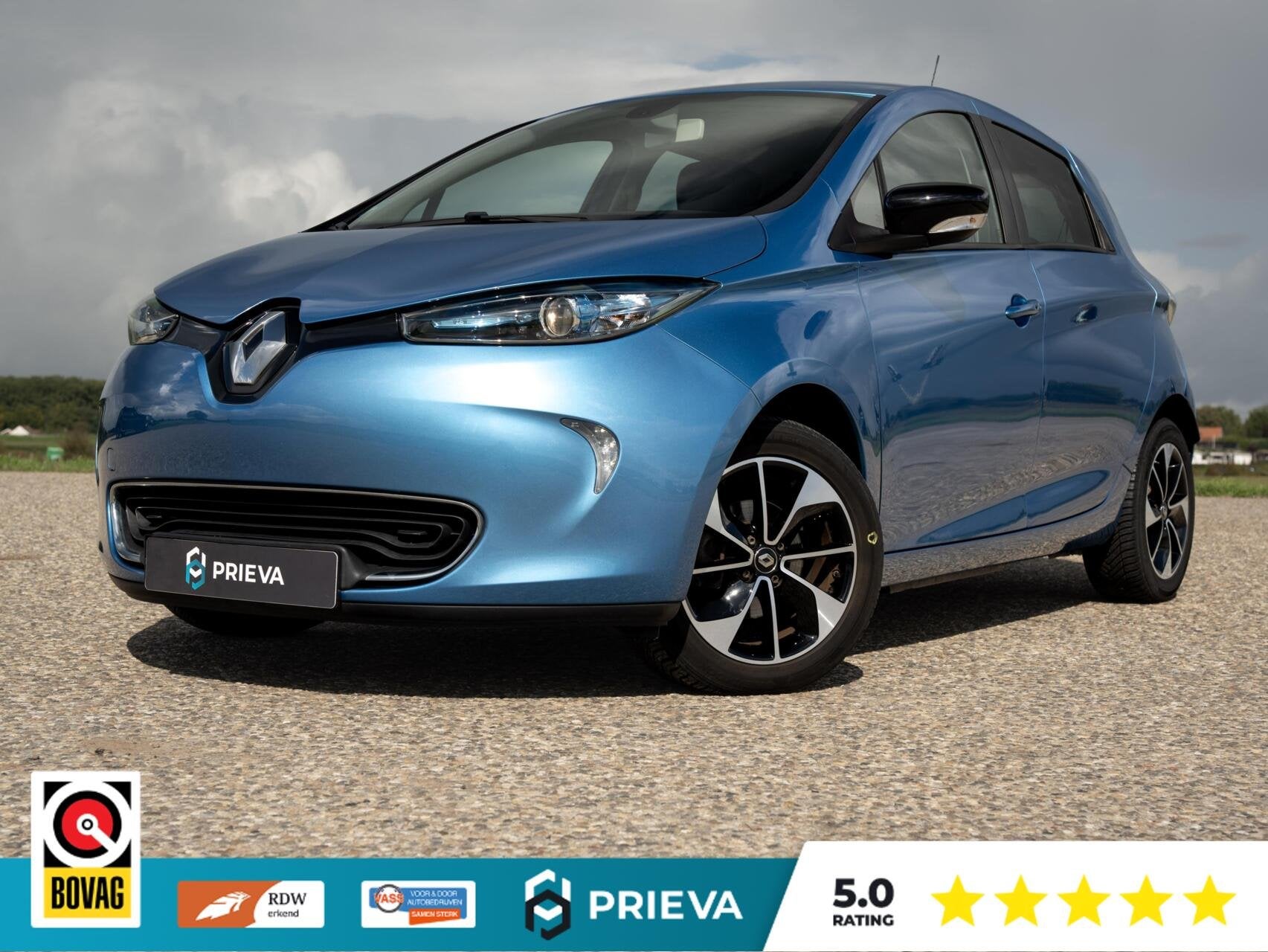 Renault zoe intens 91,4SoH, Auto's, Dealer onderhouden, Gebruikt, 41 kWh, Blauw