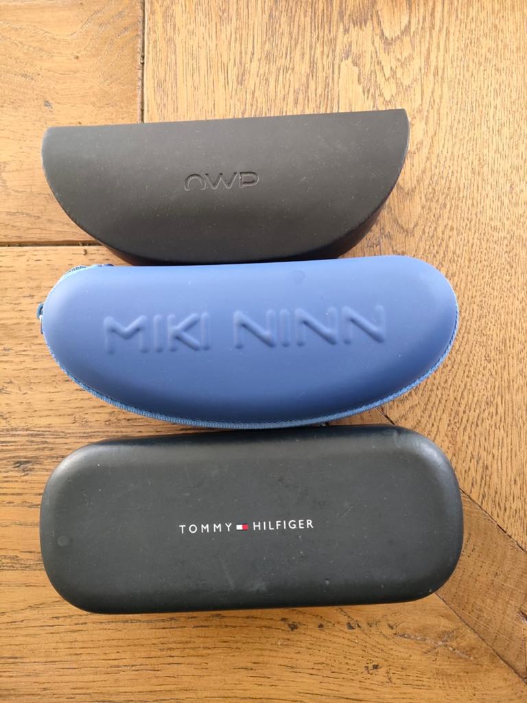 3 brillenkokers - Tommy Hilfiger, OWD, Miki Ninn, Ophalen of Verzenden, Zwart, Overige merken