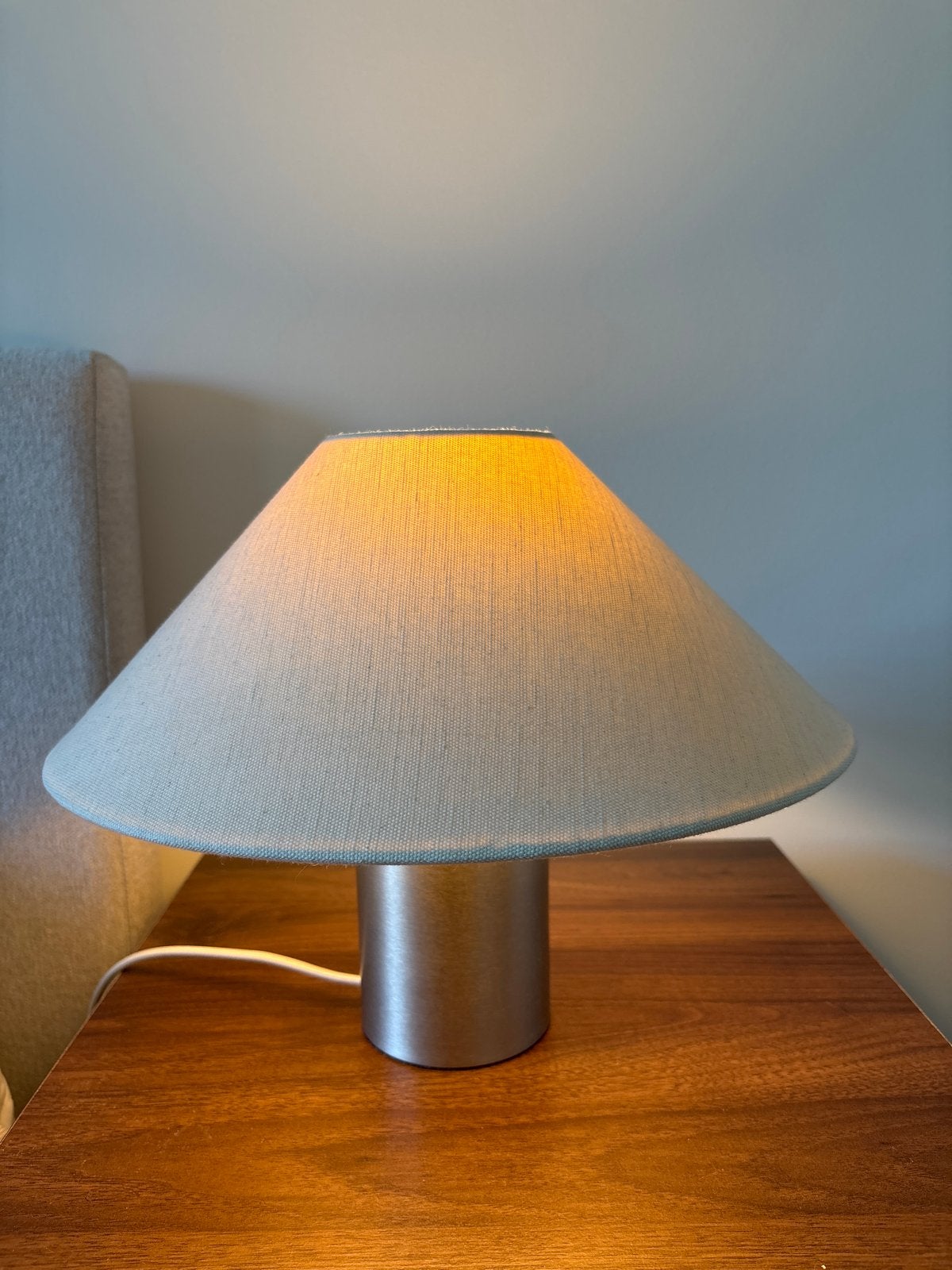 2x Zara Home Nachtkastlampen met stoffen kap, Huis en Inrichting, Overige merken, Ophalen of Verzenden, Zo goed als nieuw, Met kap