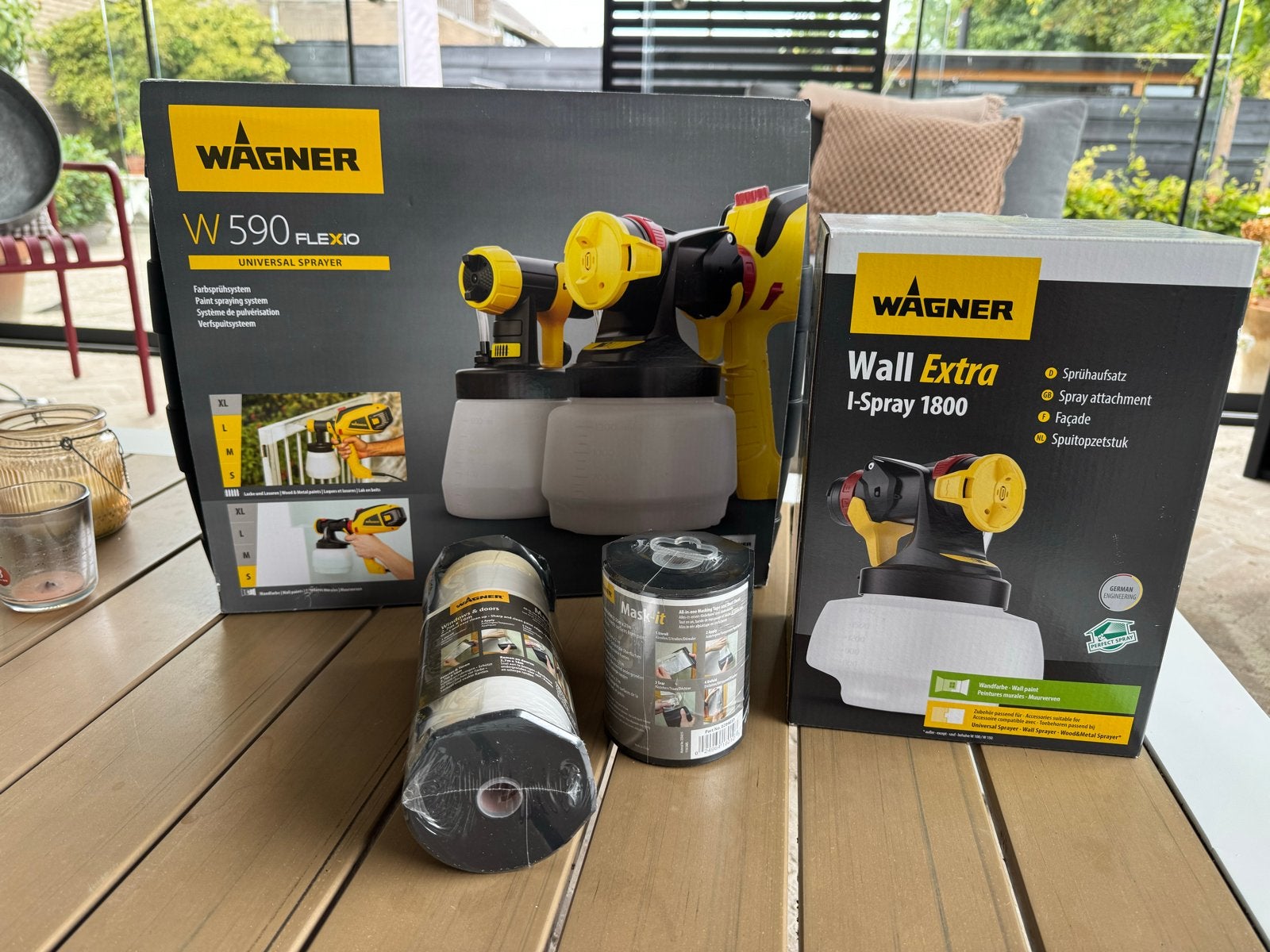 Nieuw: Wagner W590 Flexio + Wall Extra I-Spray 1800, Ophalen of Verzenden, Nieuw, Verfspuit of Verfpomp