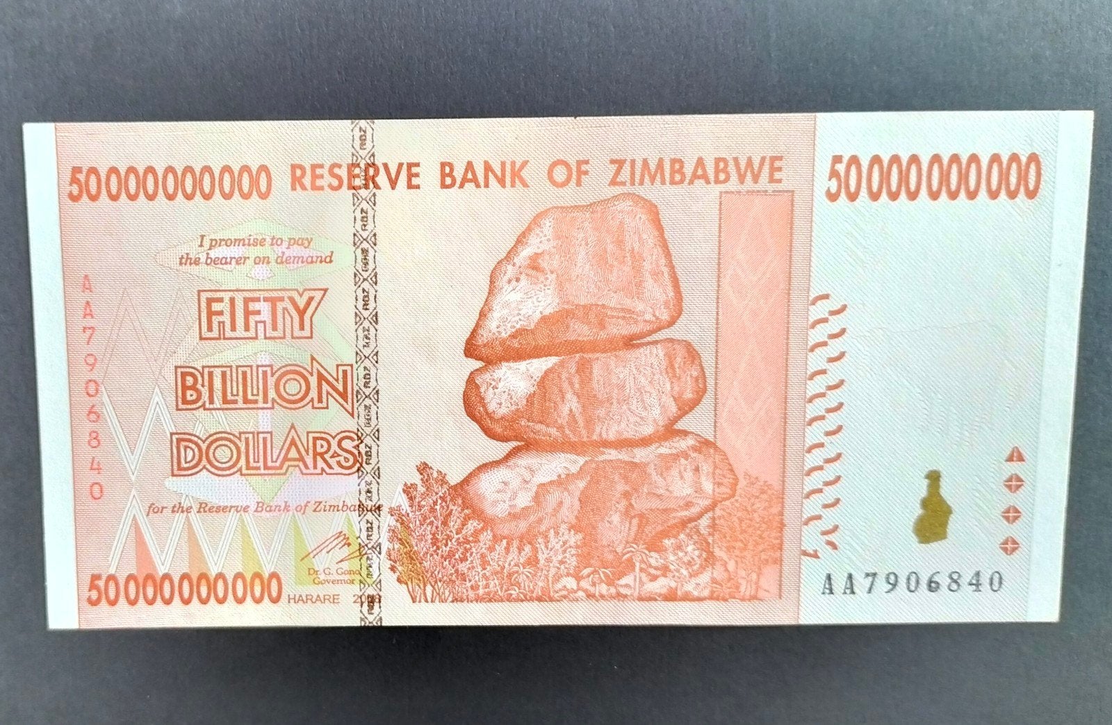 Zimbabwe - 50 Biljoen Dollar 2008 - Pick#87 UNC, Verzenden, Zimbabwe, Los biljet