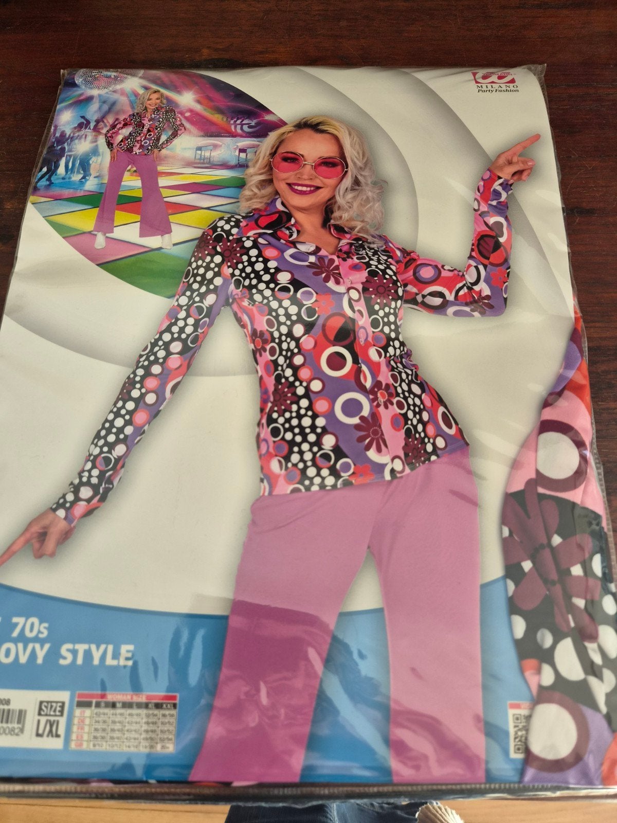 jaren 70 party shirt, Kleding | Dames, Carnaval, Widmann, Maat 42/44 (L), Nieuw