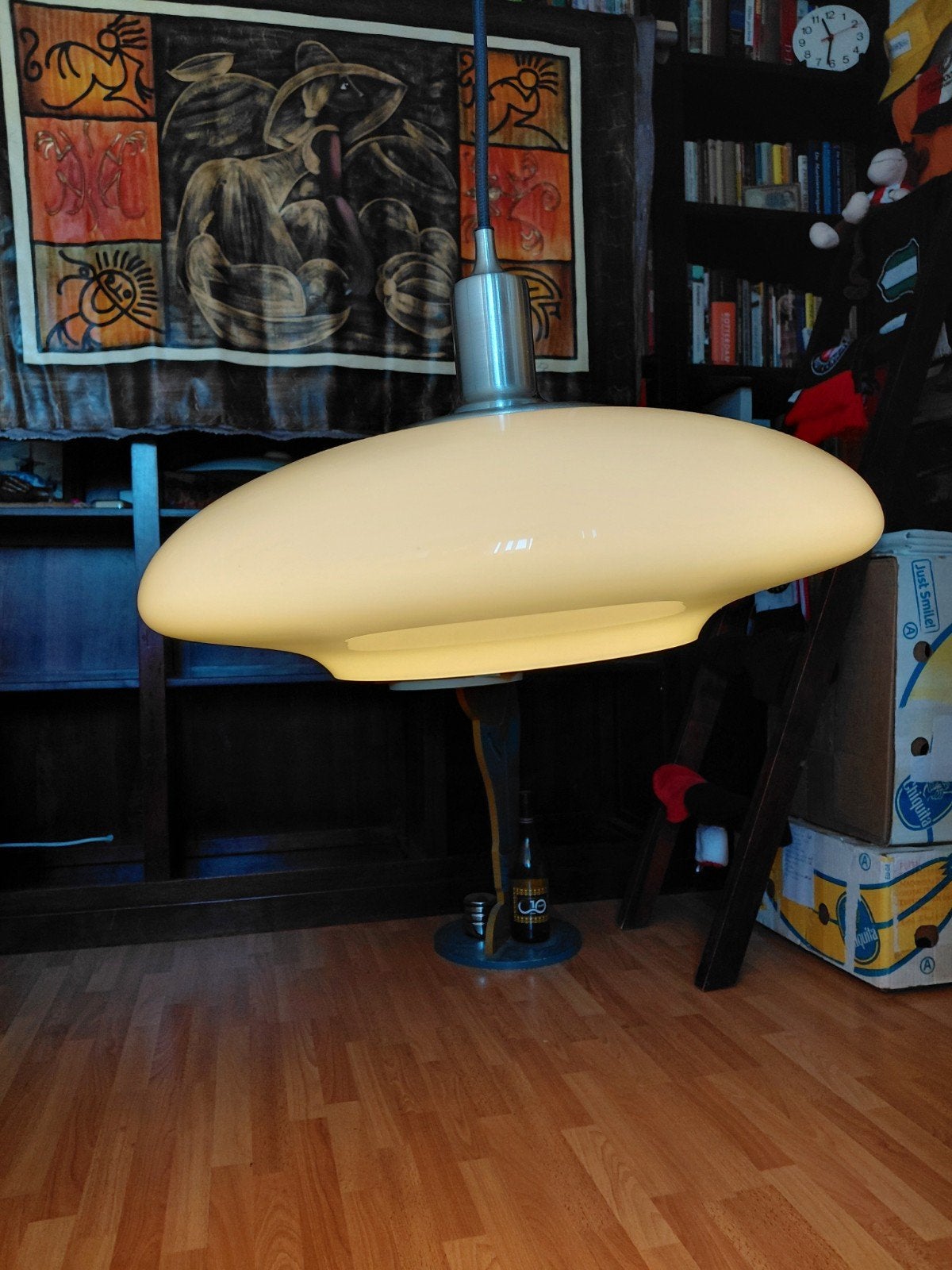 IKEA Tällbyn Hanglamp - Wit/Geborsteld Nikkel, Ophalen, Gebruikt, Zie Beschrijving., E27 (groot)