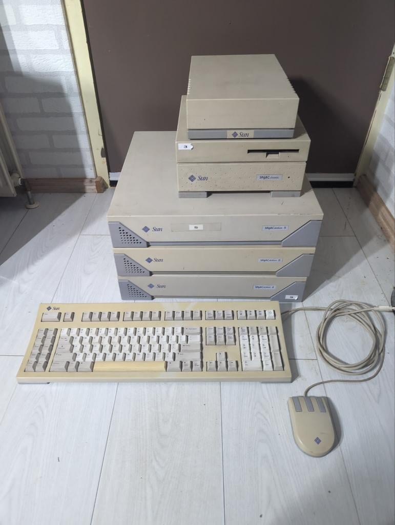 Sun SPARCstation - SPARCclassic - HD unit - Keyboard en Muis, Computers en Software, Vintage Computers, Ophalen