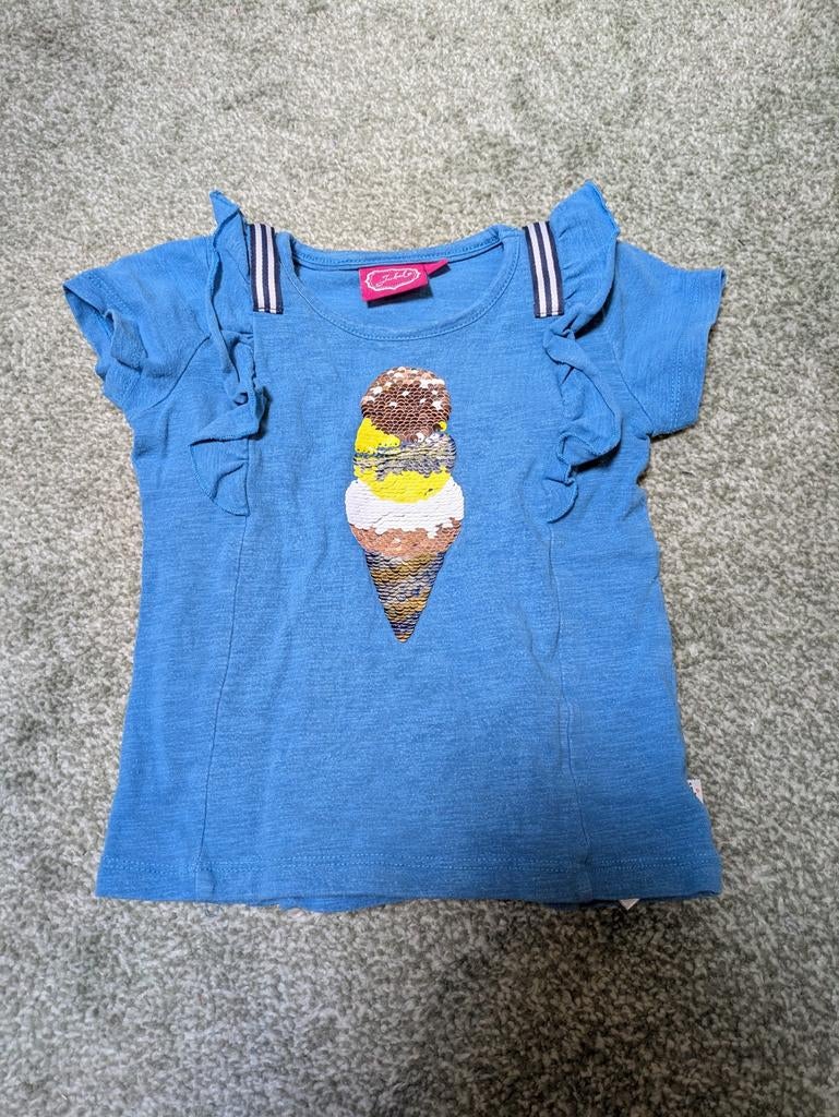 Jubel Meisjes T-shirt Blauw met IJsco Maat 92, Ophalen of Verzenden