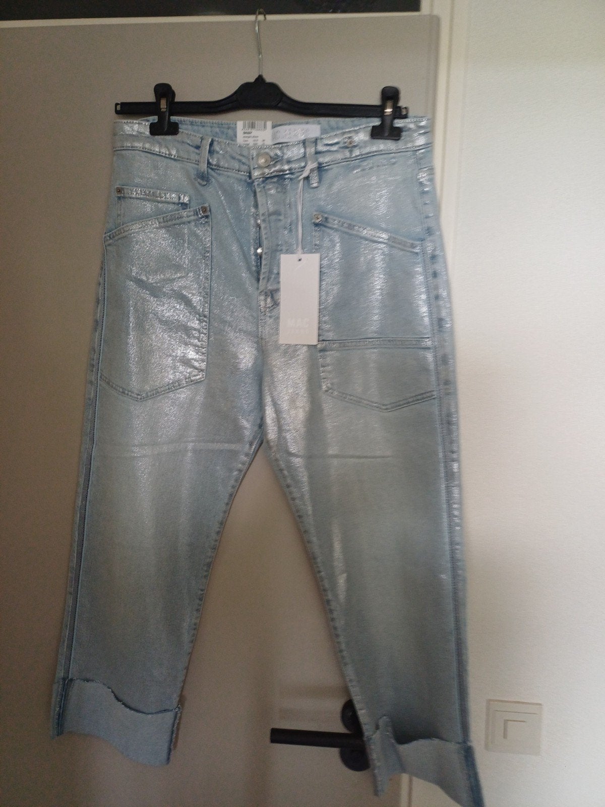 Mac jeans baggy & shiny straight mt 40 & 42, Blauw, MAC, Nieuw, Ophalen of Verzenden