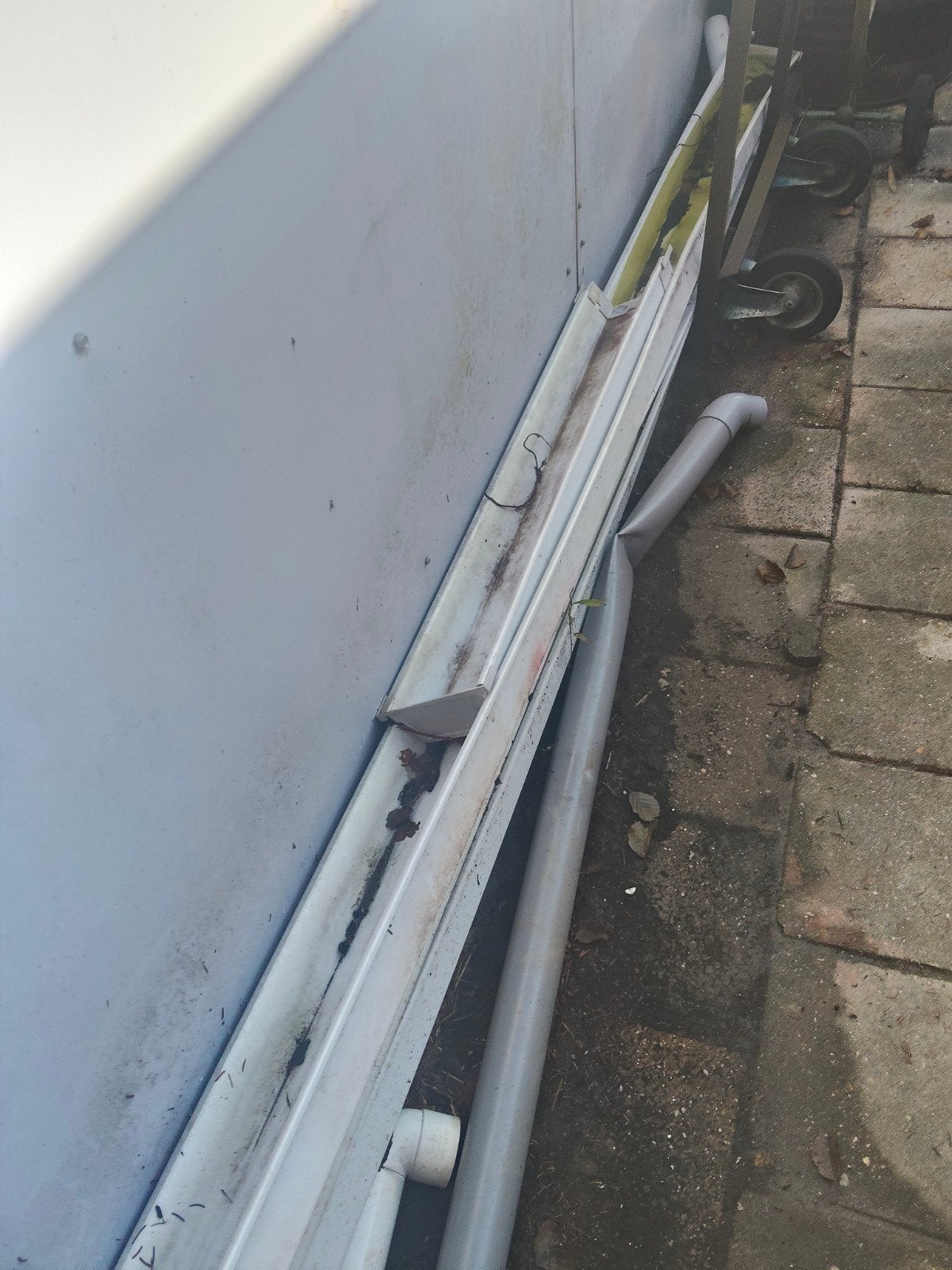 Dakgoten Martens 125mm. Ruim 12 meter parelgrijs., Doe-het-zelf en Verbouw, Buizen en Afvoer, Ophalen, Pvc, 80 mm of meer, Dakgoot