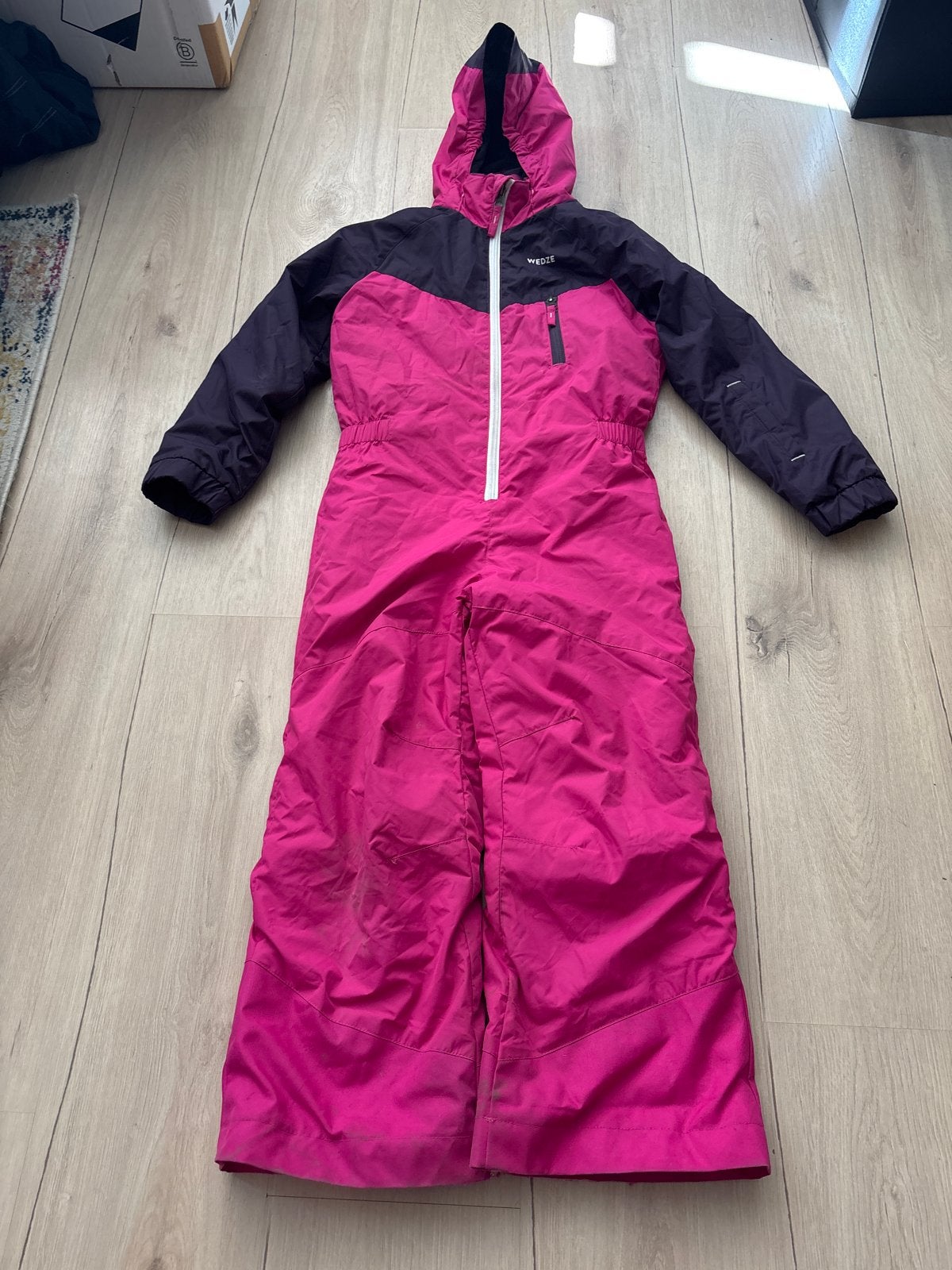 Roze/paars ski-pak voor kinderen, maat 115-124 cm, Kleding | Dames, Ophalen of Verzenden, Gedragen, Maat 34 (XS) of kleiner, Pak