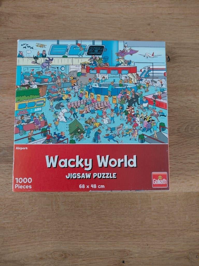 Goliath puzzel Wacky World Airport, Ophalen of Verzenden, 500 t/m 1500 stukjes, Zo goed als nieuw, Legpuzzel