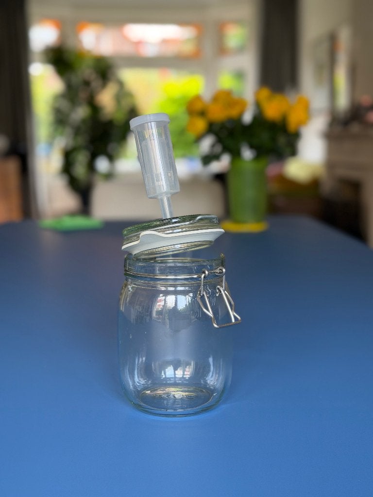 Fermentatiepot met waterslot, Ophalen of Verzenden, Zo goed als nieuw