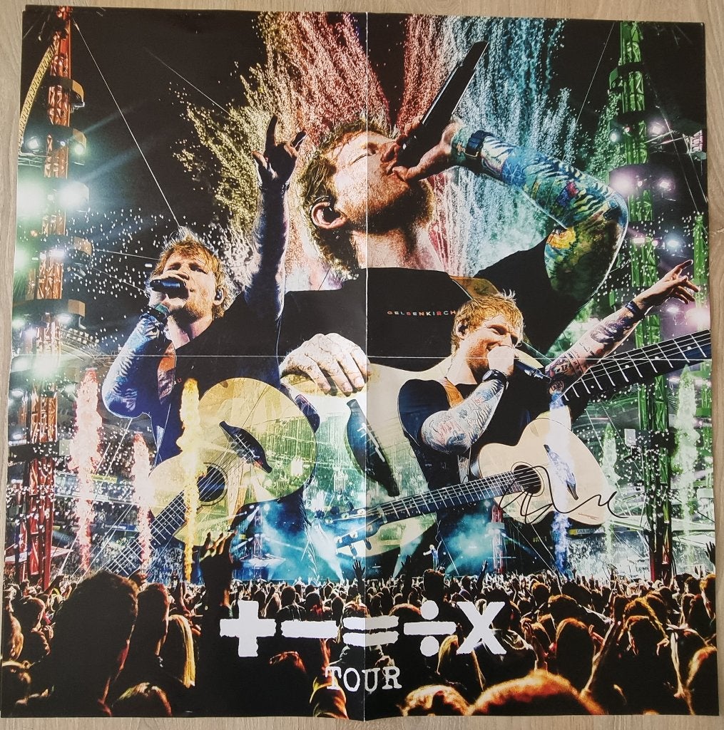 Ed Sheeran +-= Tour Collection Live Album + Signed  Poster, Ophalen of Verzenden, Nieuw, Poster, Artwork of Schilderij, Gesigneerd