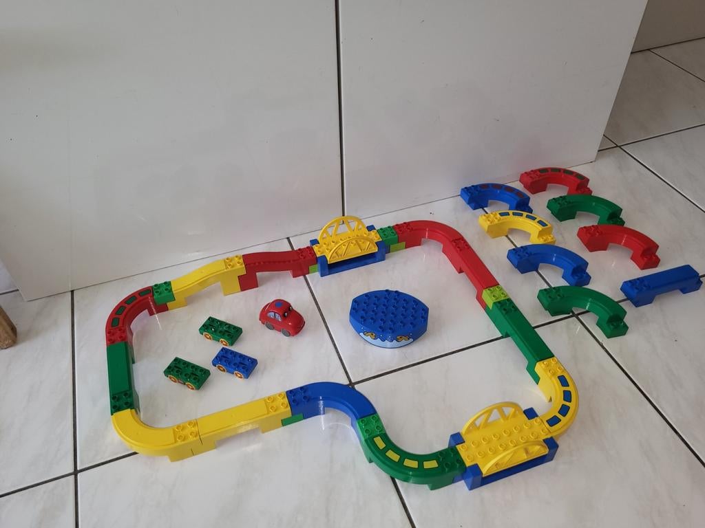 Duplo grote set met een autobaan, Gebruikt, Ophalen of Verzenden, Duplo, Duplo