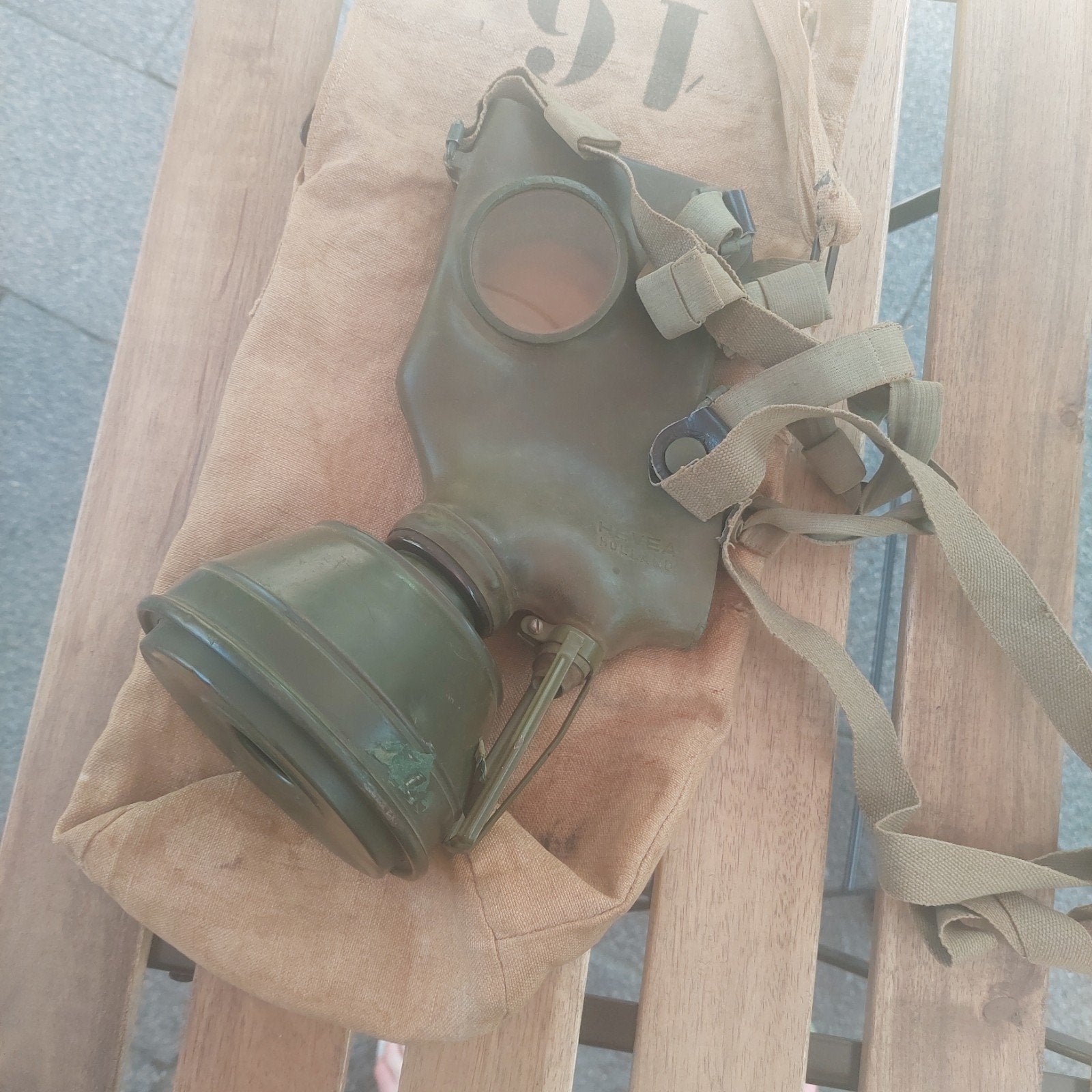 Gasmasker nederlandse hevea, Ophalen of Verzenden, Nederland, Kleding of Schoenen