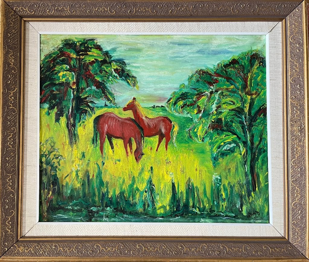 Schilderij Johan D, Doek, Expressionistisch, Dieren, Ophalen of Verzenden