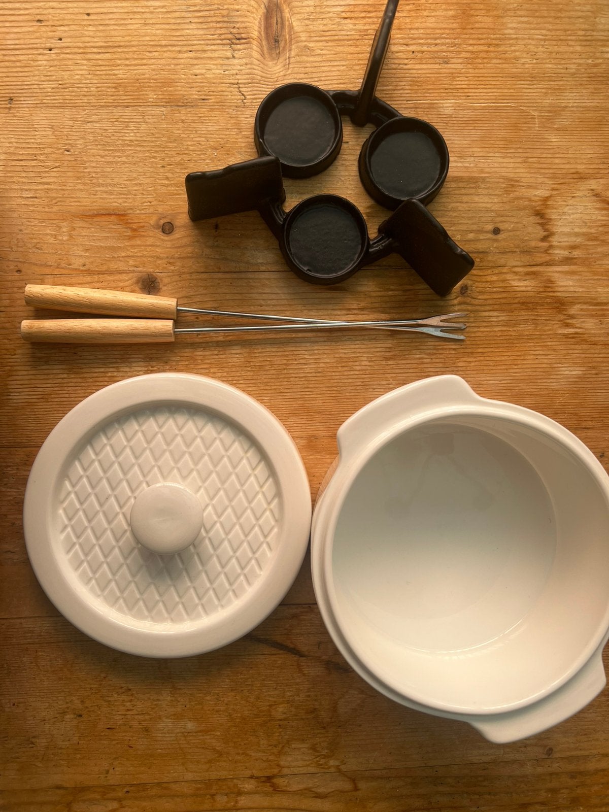 Kleine kaasfondue set, Verzenden, Zo goed als nieuw