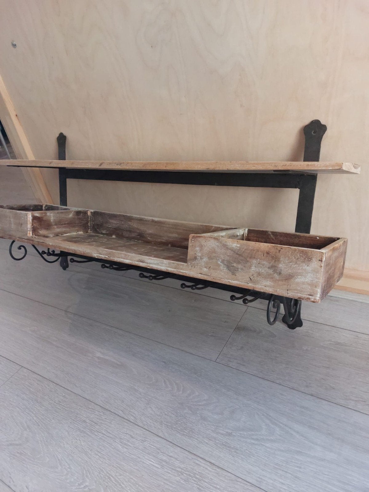 Vintage wandrek met haken, Huis en Inrichting, Ophalen