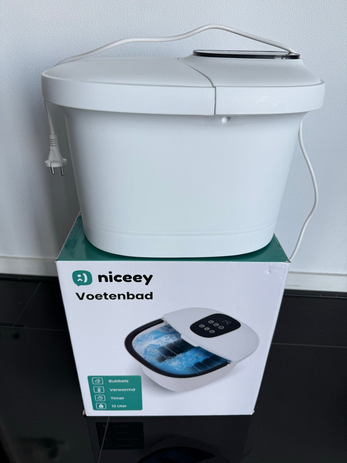 Niceey Voetenbad met Bubbel- en Warmtefunctie, Ophalen of Verzenden, Zo goed als nieuw, Hand- en Voetverzorging