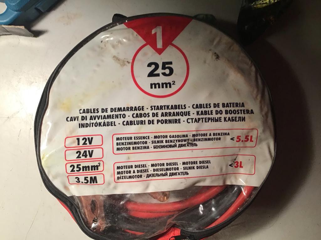 Startkabels 25mm² - 12V/24V - 3.5M, Ophalen of Verzenden, Nieuw, Universele onderdelen