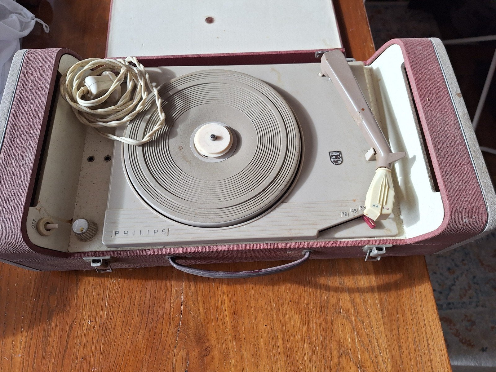 vintage Philips jaren 50 pick-up, Ophalen, 100 cm of meer, Philips