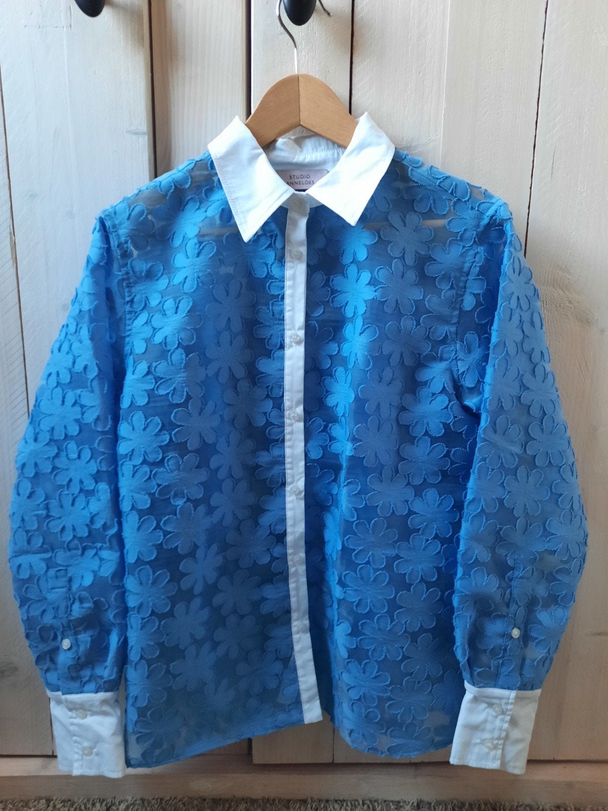 Studio Anneloes blouse maat S - Blauw met bloemen, Kleding | Dames, Studio Anneloes, Blauw, Ophalen of Verzenden, Zo goed als nieuw