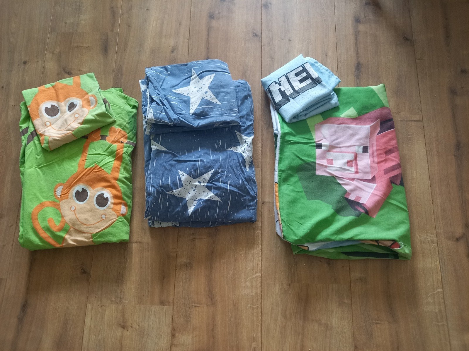 eenpersoons dekbedovertrek 3x, Gebruikt, Dekbedovertrek, Ophalen of Verzenden, Overige kleuren
