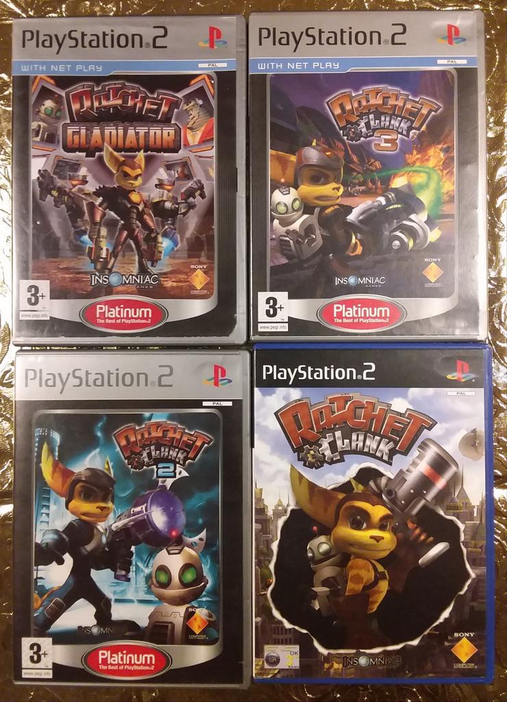 4 Rachet games voor PlayStation 2, Spelcomputers en Games, Games | Sony PlayStation 2, Avontuur en Actie, Gebruikt, 1 speler, Ophalen of Verzenden