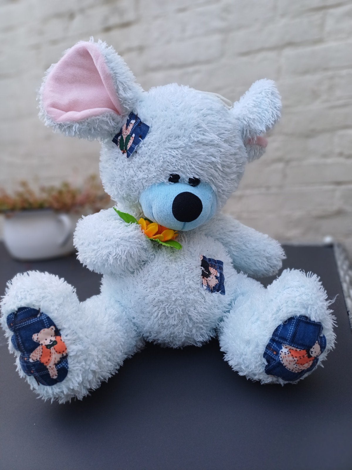 Schattige blauwe muis knuffel van Struis Apeldoorn, Muis, Overige merken, Overige karakters, Blauw