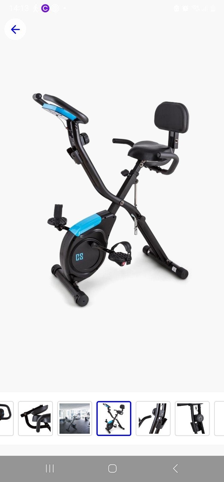 Opvouwbare hometrainer met rugleuning - Ideaal voor thuis, Ophalen, Zo goed als nieuw, Metaal, Benen