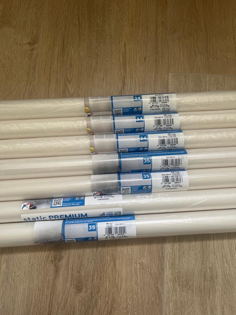 D-C-Fix Statische Premium Raamfolie - 7 Rollen, Ophalen, Minder dan 10 m², Wit