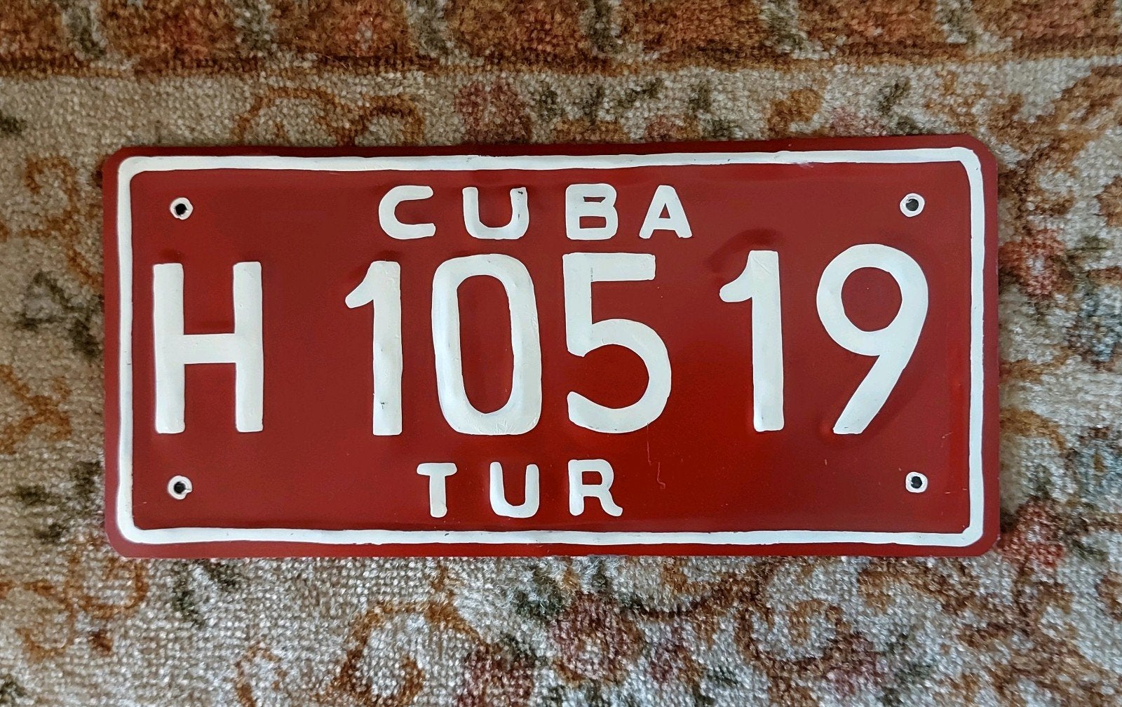Mooie! Oude kentekenplaat van Cuba, Ophalen of Verzenden, Gebruikt, Auto's