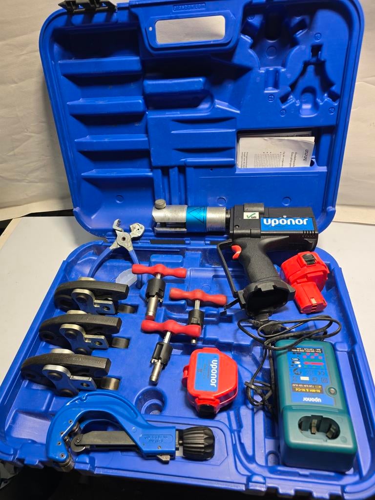 Uponor perstang persmachine set 16mm 20mm 25mm, N, Ophalen of Verzenden, Zo goed als nieuw, Uponor