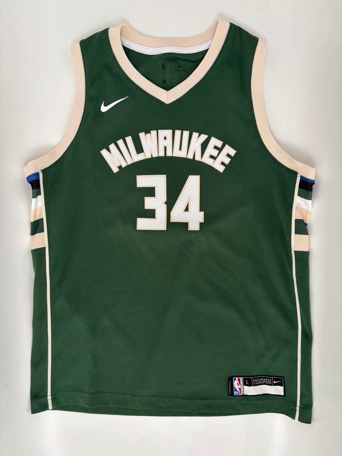 Giannis Antetokounmpo jersey Milwaukee Bucks kindermaat L, Overige maten, Ophalen of Verzenden, Gedragen, Groen