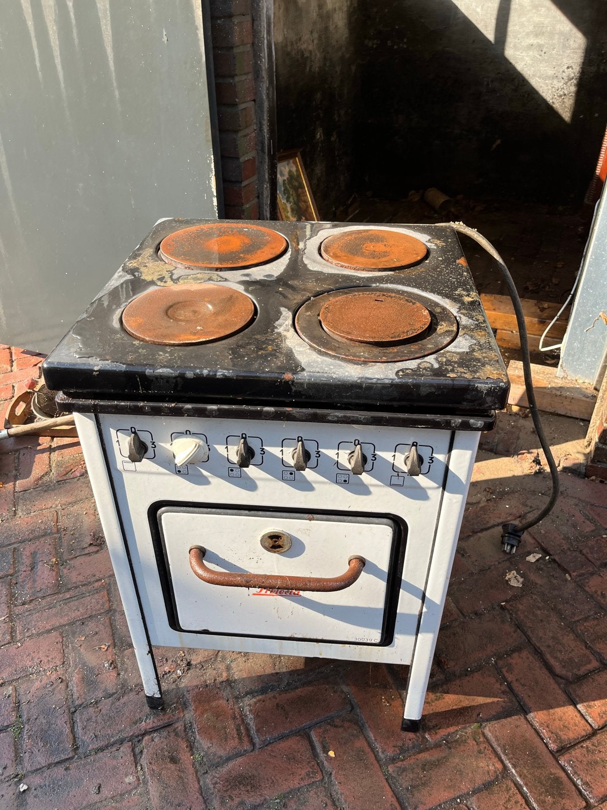 Authentieke oven met kookplaten - Gebruikt, Ophalen, Overige merken, Oven, 55 tot 60 cm