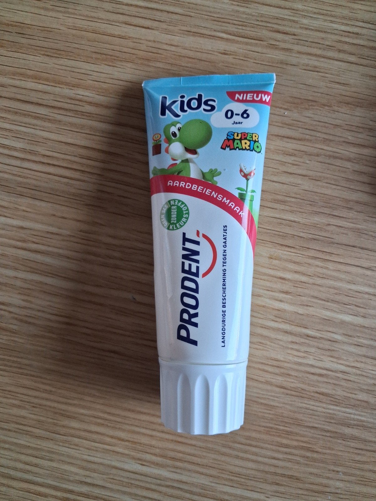 Prodent Kids Super Mario Tandpasta 0-6 Jaar Aardbeiensmaak, Ophalen, Nieuw, Mondverzorging