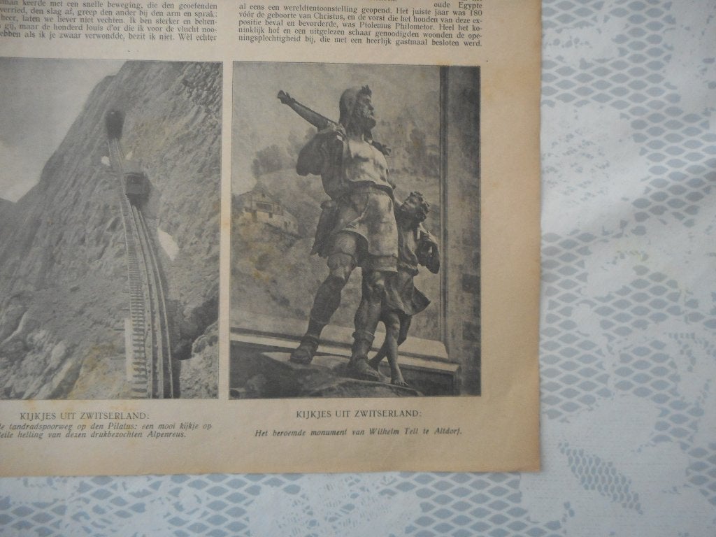 Altdorf. Wilhelm Tell. Monument. 1912., Verzamelen, Ophalen of Verzenden, Voor 1920, Knipsel(s)