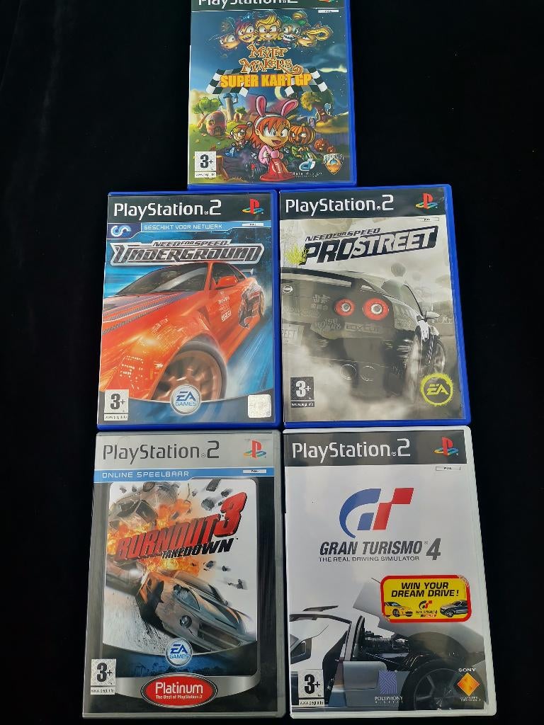 5 Sony PlayStation PS2 Race Games Need for Speed GT4 Burnout, 1 speler, Racen en Vliegen, Ophalen of Verzenden, Zo goed als nieuw