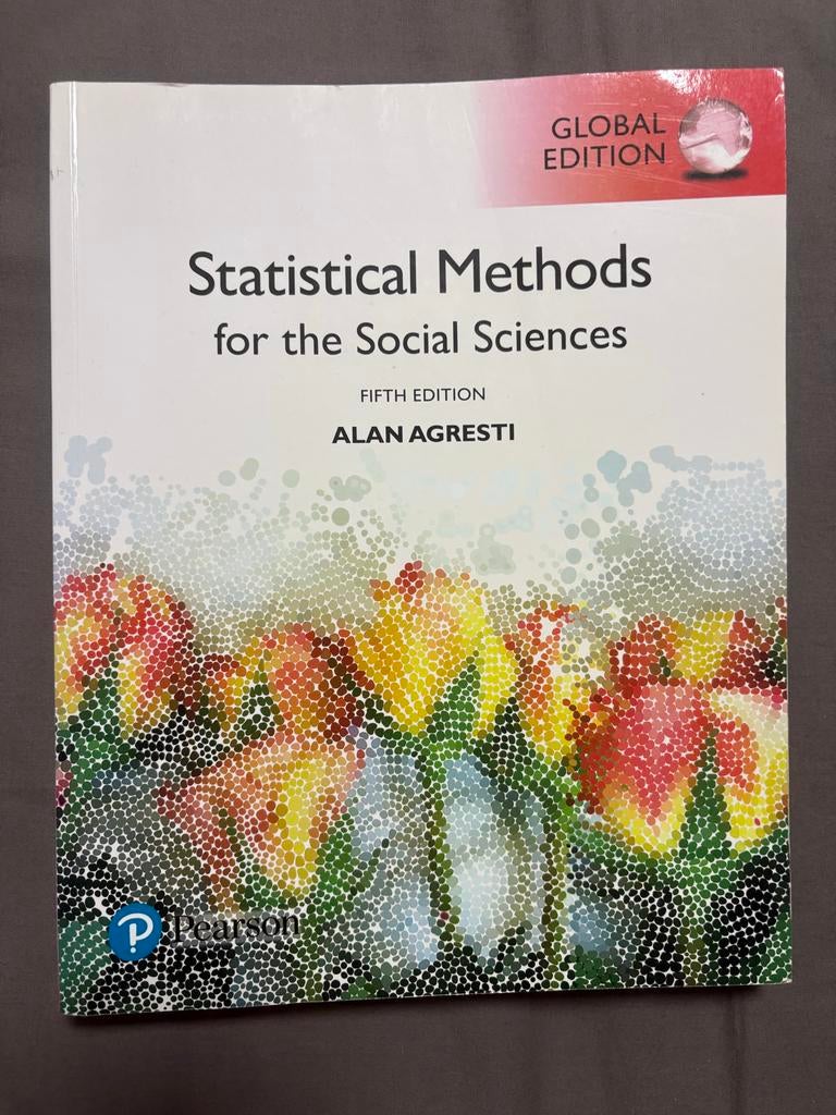 Statistical Methods for the Social Sciences 5th Edition, Boeken, Ophalen of Verzenden, Gamma, Gelezen, WO