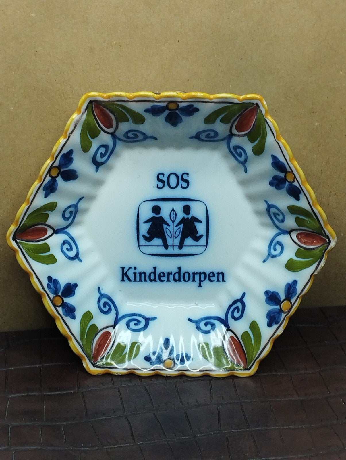 keramische makkum wandplaat, 12 cm, Ophalen of Verzenden