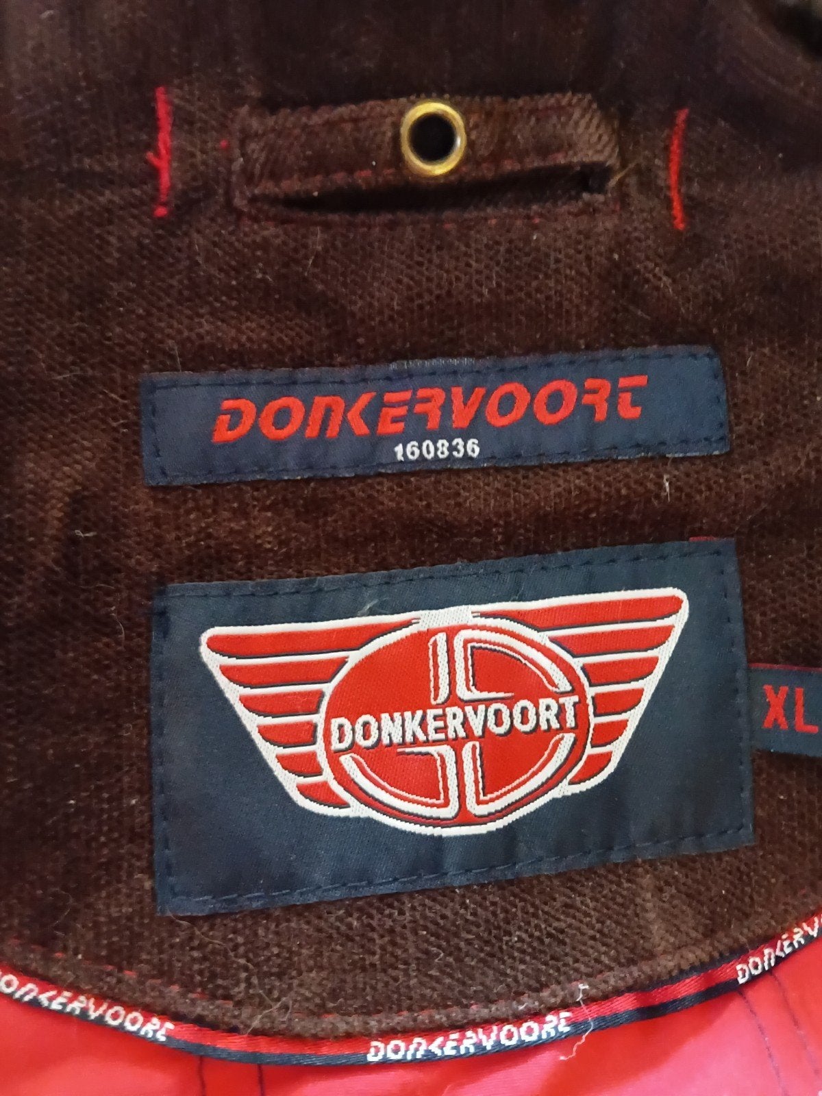 Originele Donkervoort leren jas XL – vintage –, Ophalen of Verzenden, Maat 56/58 (XL), Blauw