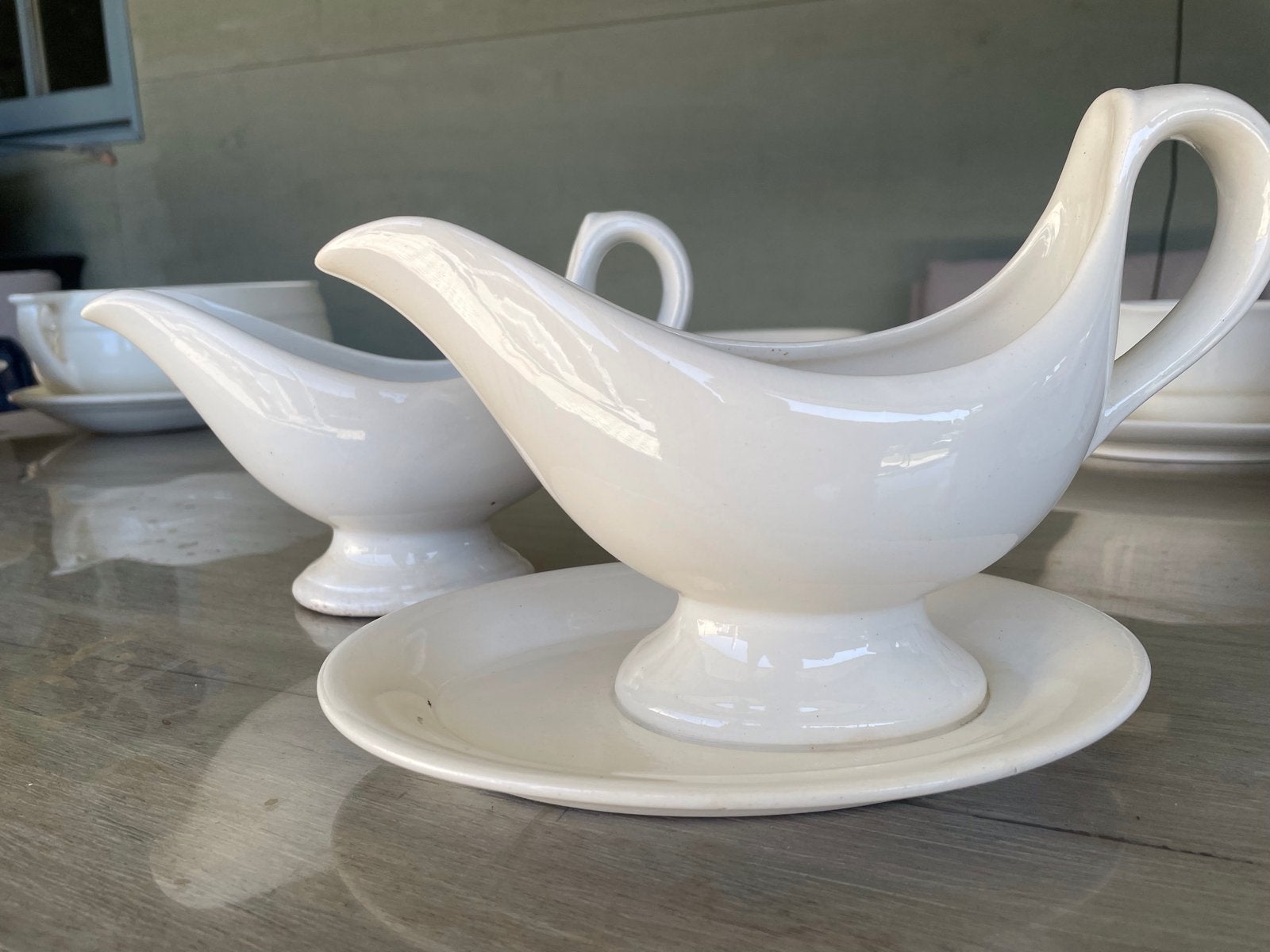 Vintage aardewerk servies - diverse onderdelen Petrus Regout, Ophalen